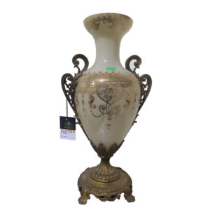 Regal Ivory & Gold Vase 