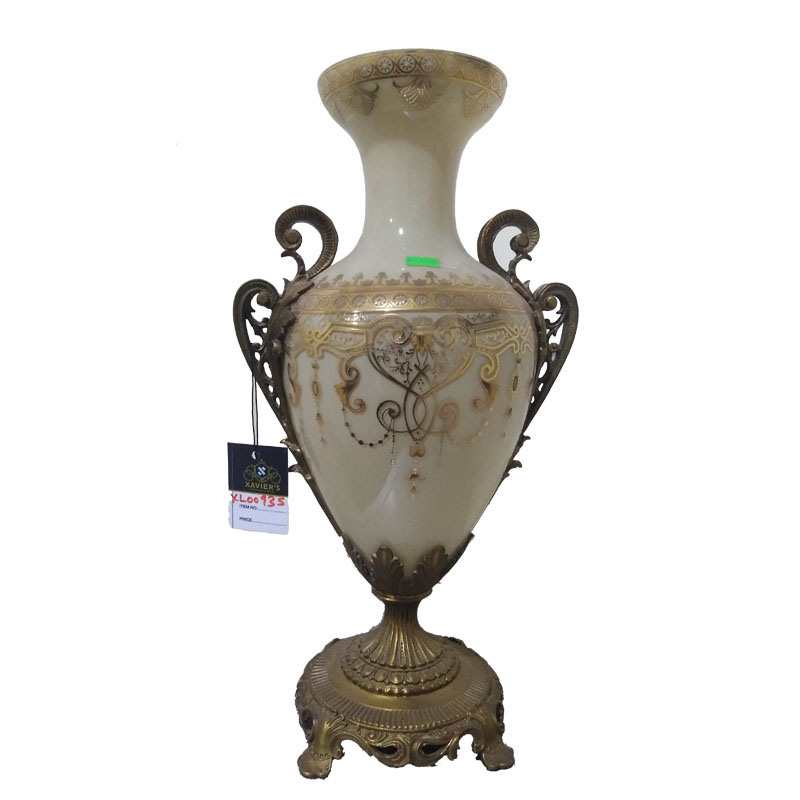Regal Ivory & Gold Vase