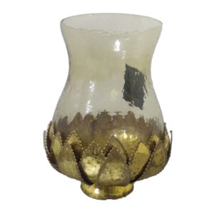 Rustic Gold & Glass Vase