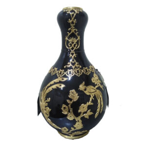 Elegant Black & Gold Ornate Vase