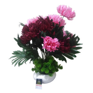 Elegant Artificial Floral Arrangement in White Vase