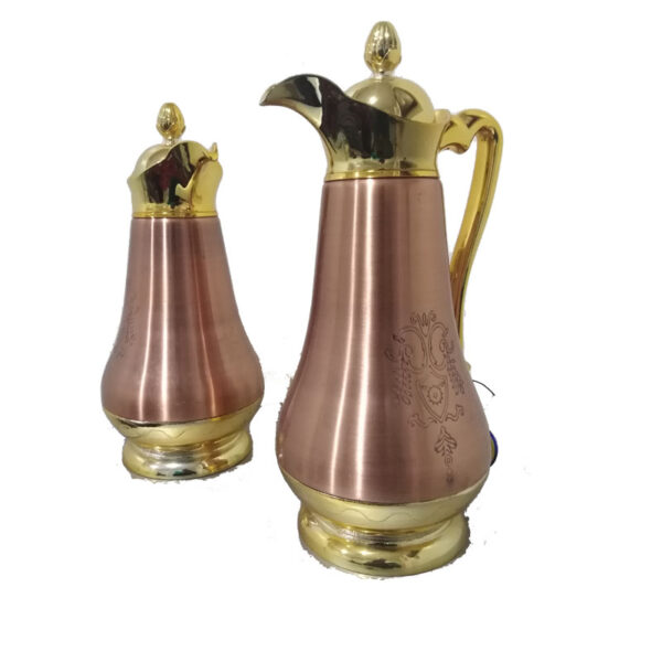 Elegant Arabic Coffee Thermos – Rose Gold & Gold Finish - Image 2