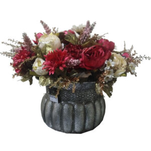 Elegant Artificial Floral Arrangement in Decorative Vase